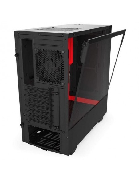NZXT H510 Caja Cristal Templado USB 3.1 Negro/Rojo Mate