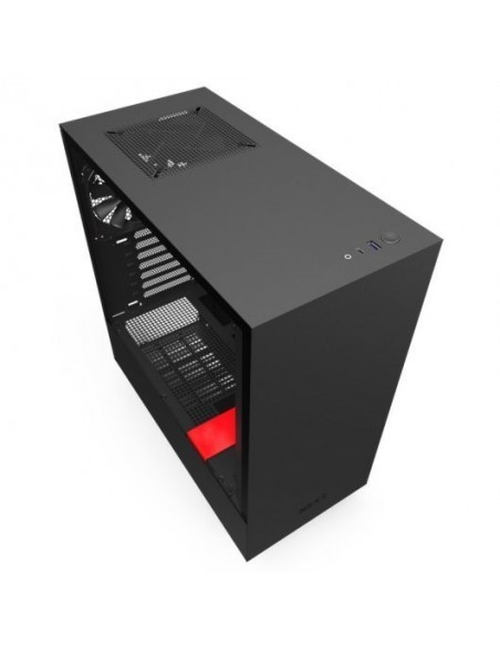NZXT H510 Caja Cristal Templado USB 3.1 Negro/Rojo Mate