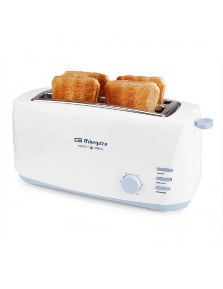 Orbegozo TO-4500 Tostador Doble Ranura Larga 1400W Blanco