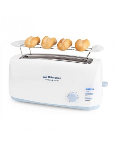 Orbegozo TO-4500 Tostador Doble Ranura Larga 1400W Blanco