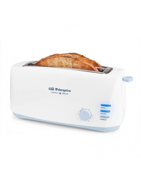 Orbegozo TO-4500 Tostador Doble Ranura Larga 1400W Blanco