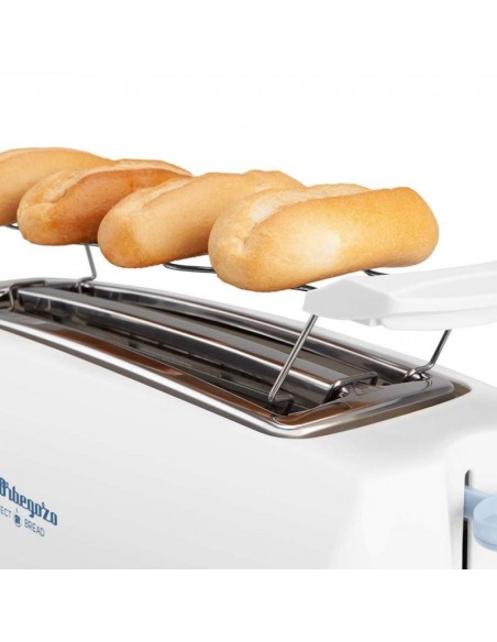 Orbegozo TO-4500 Tostador Doble Ranura Larga 1400W Blanco