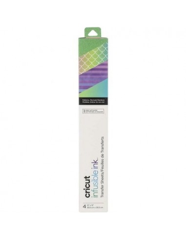 Cricut Infusible Ink Pack 4 Hojas de Transferencia Mermaid Rainbow