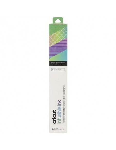 Cricut Infusible Ink Pack 4 Hojas de Transferencia Mermaid Rainbow