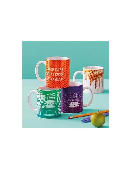 Cricut Pack 6 Tazas Cerámica 443ml / 15Oz Blancas Sublimación Infusible