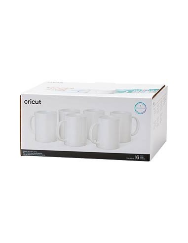 Cricut Pack 6 Tazas Cerámica 443ml / 15Oz Blancas Sublimación Infusible