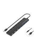 Conceptronic HUBBIES09B HUB USB 3.0 4x Puertos USB 3.0 + 3x Puertos USB 2.0 con Interruptores