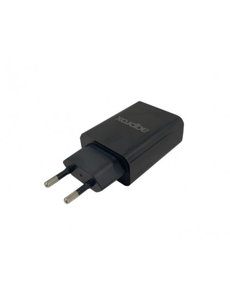 Approx APPUSBWALL24B Cargador Doble USB 12W Negro