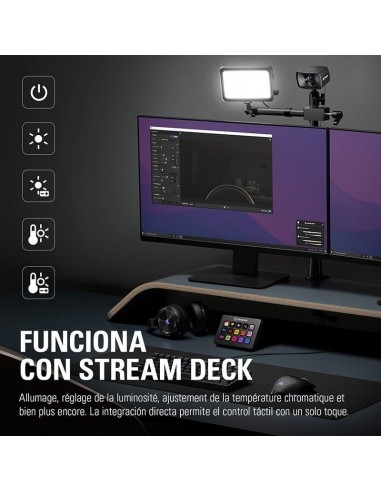 Elgato Key Light Mini Panel LED Portátil para Streaming 800 Lúmenes