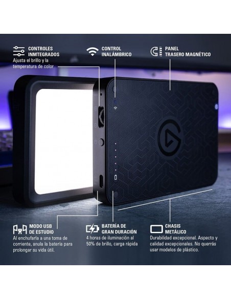 Elgato Key Light Mini Panel LED Portátil para Streaming 800 Lúmenes