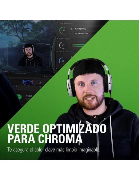 Elgato Green Screen MT Panel Chroma Colgable con Bloqueo y Replegado Automáticos