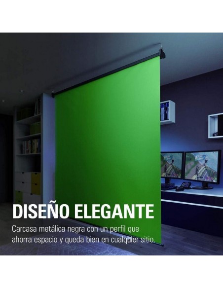 Elgato Green Screen MT Panel Chroma Colgable con Bloqueo y Replegado Automáticos