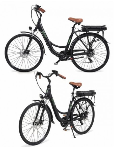 Youin You-Ride Los Angeles Bicicleta de Paseo Eléctrica 26" Negra