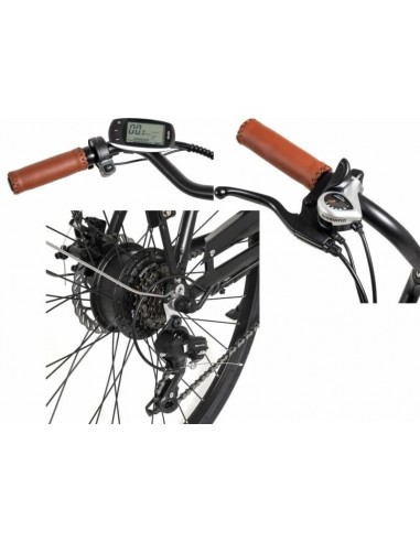 Youin You-Ride Los Angeles Bicicleta de Paseo Eléctrica 26" Negra