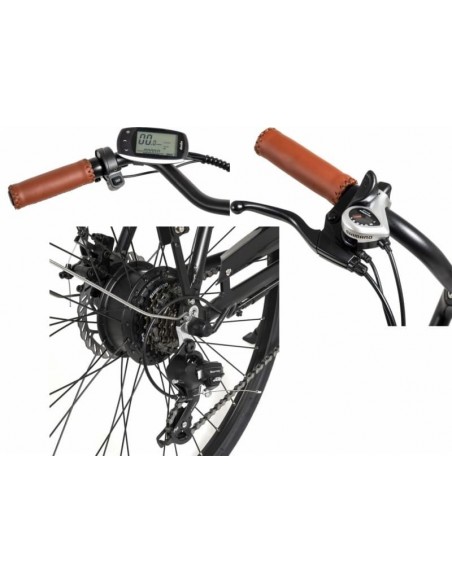 Youin You-Ride Los Angeles Bicicleta de Paseo Eléctrica 26" Negra