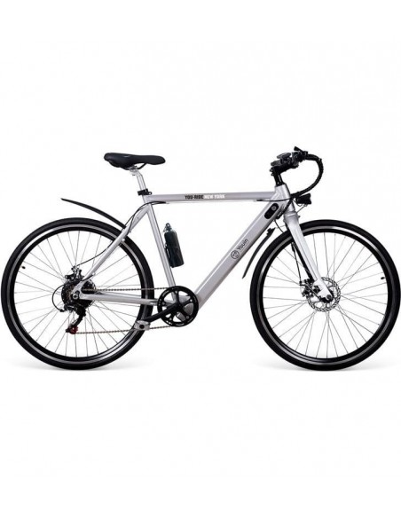 Youin You-Ride New York Bicicleta de Paseo Eléctrica 28" Plata