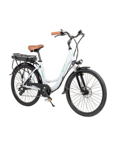 Youin You-Ride Los Angeles Bicicleta de Paseo Eléctrica 26" Blanca