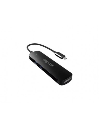 Approx APPC45 Hub Adaptador 5 en 1 USB Tipo-C 