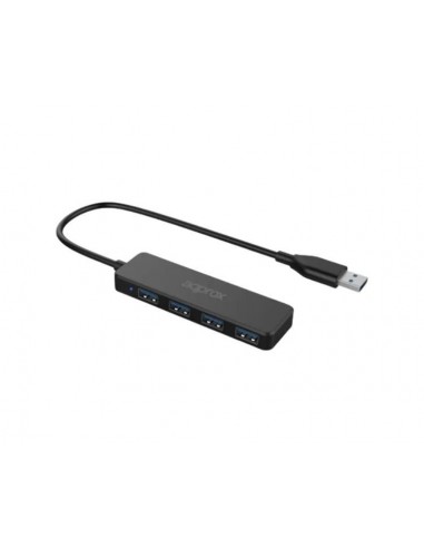 Approx APPC49 Hub 4 Puertos USB 3.0 Negro 
