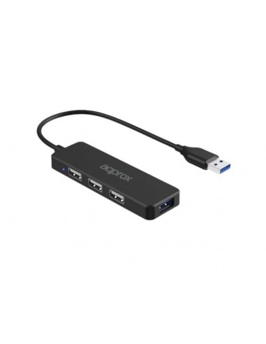 HUBS APPROX APPC47 3PTOS USB2.0 + 1PTO USB3.0 5000MBPS NEGRO - miniatura 2