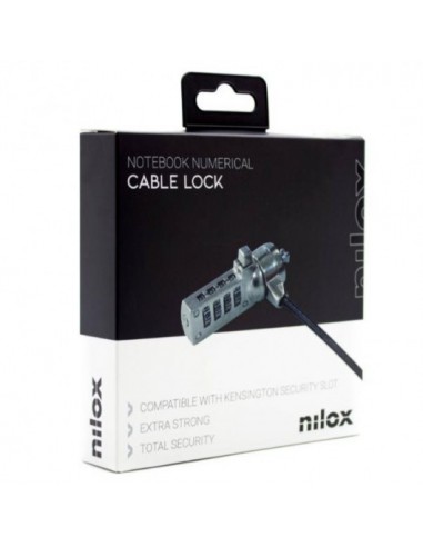 Nilox Cable de Seguridad con Código de Seguriad 1.8m