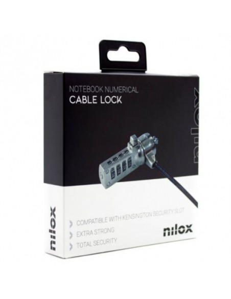 Nilox Cable de Seguridad con Código de Seguriad 1.8m