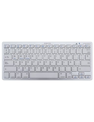 Approx APPMX300BTS Teclado Bluetooth Plata