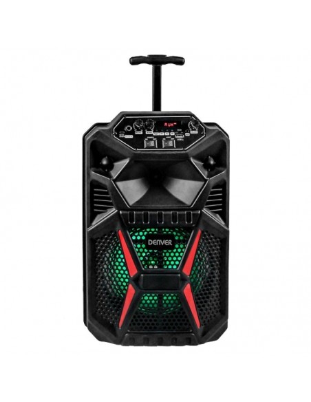 Denver TSP-120 Altavoz Portátil 8" 100W con Trolley y luz frontal 