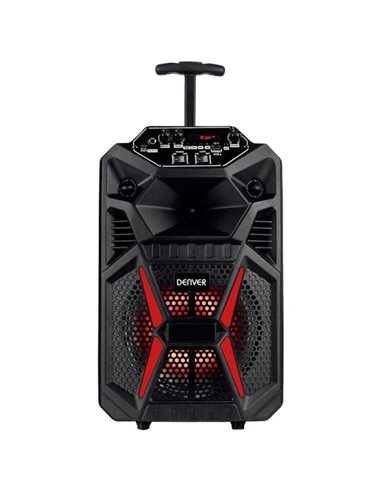 Denver TSP-120 Altavoz Portátil 8" 100W con Trolley y luz frontal 