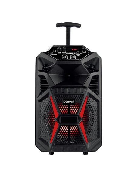 Denver TSP-120 Altavoz Portátil 8" 100W con Trolley y luz frontal 
