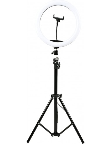 Denver RLT-1001 Aro de Luz 10" 800 lúmenes con Trípode 160cm