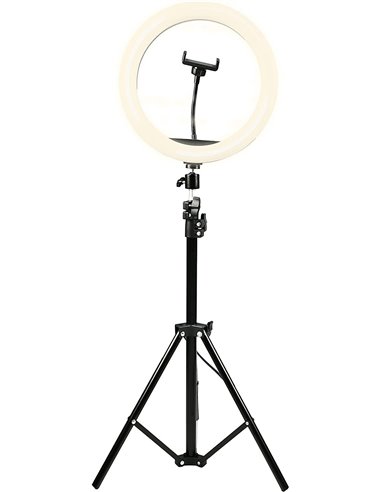Denver RLT-1201 Aro de Luz 12" 800 lúmenes con Trípode 210cm