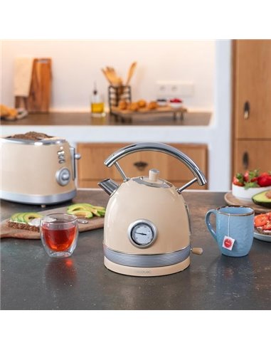 Cecotec Thermosense 420 Vintage Light Beige Hervidor de Agua 1.8L 2200W