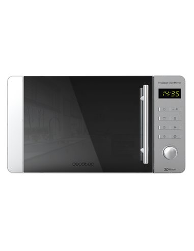 Cecotec ProClean 5120 Inox Microondas con Grill 20L 700W  Puerta Espejo