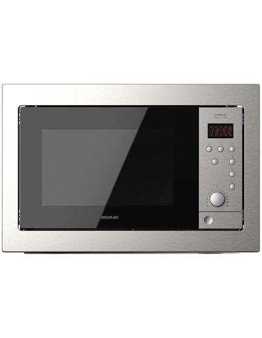 Cecotec GrandHeat 2500 Built-In SteelBlack Microondas Encastrable con Grill 25L 900W Negro / Inox