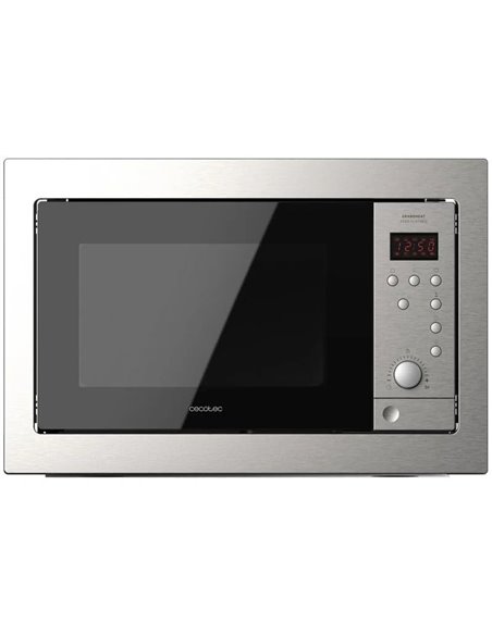 Cecotec GrandHeat 2500 Built-In SteelBlack Microondas Encastrable con Grill 25L 900W Negro / Inox