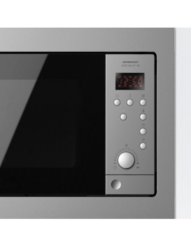 Cecotec GrandHeat 2500 Built-In SteelBlack Microondas Encastrable con Grill 25L 900W Negro / Inox