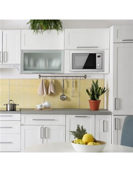 Cecotec GrandHeat 2500 Built-In SteelBlack Microondas Encastrable con Grill 25L 900W Negro / Inox