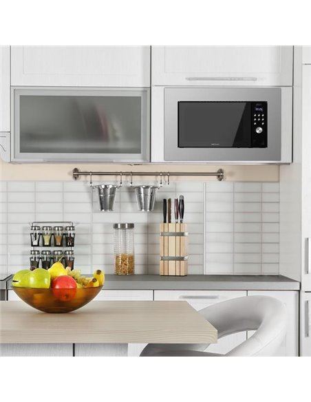 Cecotec GrandHeat 2000 Built-in SteelBlack Microondas Encastrable con Grill 20L 700W Negro