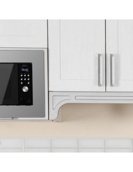 Cecotec GrandHeat 2000 Built-in SteelBlack Microondas Encastrable con Grill 20L 700W Negro