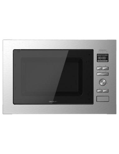 Cecotec GrandHeat 2590 Built-In Black Microondas Encastrable con Grill 25L 900W Negro / Inox