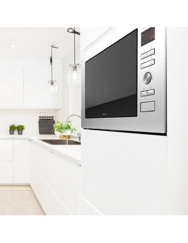 Cecotec GrandHeat 2590 Built-In Black Microondas Encastrable con Grill 25L 900W Negro / Inox