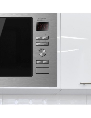 Cecotec GrandHeat 2590 Built-In Black Microondas Encastrable con Grill 25L 900W Negro / Inox