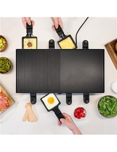 Cecotec Cheese&Grill 12000 Inox Black Raclette de Queso y grill