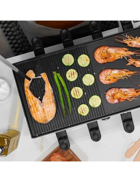 Cecotec Cheese&Grill 12000 Inox Black Raclette de Queso y grill