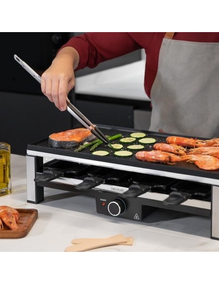Cecotec Cheese&Grill 12000 Inox Black Raclette de Queso y grill