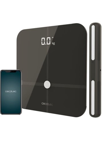 Cecotec Surface Precision 10400 Smart Healthy Vision Dark Grey Báscula de Baño Inteligente