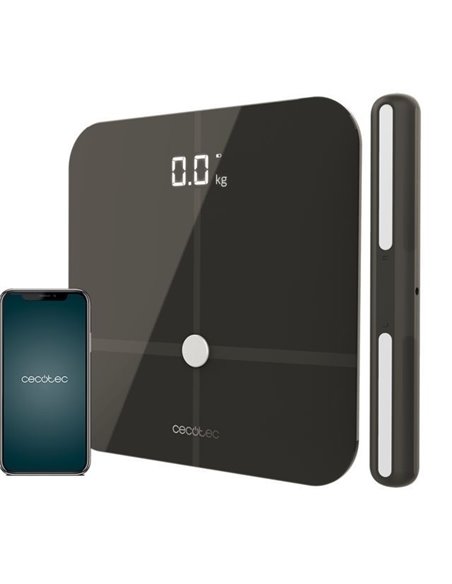 Cecotec Surface Precision 10400 Smart Healthy Vision Dark Grey Báscula de Baño Inteligente