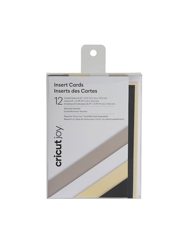 Cricut Joy Tarjetas de Inserción Neutras M3 Pack de 12uds