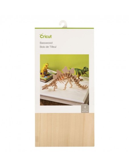 Cricut Basswood 4 laminas de madera tilo americano 30x15cm